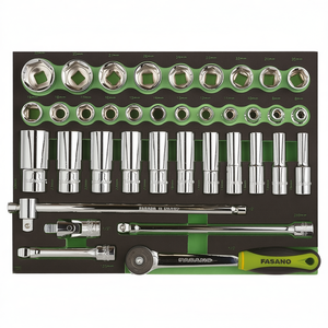 Jeu de douilles FASANO 1/2 pouce, 21 pièces, métrique, kit d'outils de réparation automobile - Product Image 2