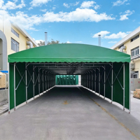 Abri de voiture pliable à roulettes de grande taille avec membrane tendue rétractable, abri de caravane, auvent extérieur