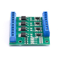 Dört kanallı DC MOSFET Alan Etkili Transistör Modülü M28, PLC Amplifikatör Devre Kartı Sürücüsü Optocoupler İzolasyonu Çin