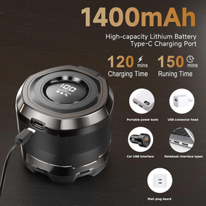 Afeitadora Eléctrica Rotativa Magnética 7D, Impermeable IPX6, Afeitado en Seco y Húmedo, Pantalla LED, Recargable, para Hombres Calvos - Product Image 4