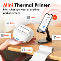 Mini imprimante thermique portable, prend en charge l'OCR pour réduire l'écriture manuelle, imprimante photo de poche sans fil BT pour l'apprentissage créatif