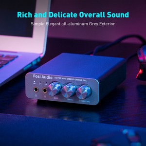 Amplificateur audio K5 PRO USB, DAC de jeu avec microphone, amplificateur casque, mini DAC audio pour PS5, enceintes actives alimentées pour ordinateur de bureau - Product Image 2