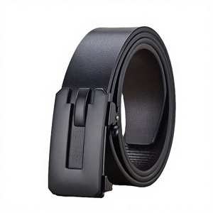 Cinturón de Cuero Genuino de Vaca para Hombre, Premium, con Hebilla de Bloqueo Automático de Aleación, 3.5CM, Cinturón Casual y de Vestir (100-130CM) - Product Image 2