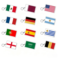Porte-clés personnalisés en gros, porte-clés en métal et acrylique avec logo personnalisé, drapeau national Mexique, Italie, États-Unis, drapeau américain