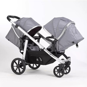 Cochecito Doble Plegable Europeo Purorigin con Marco de Aleación de Aluminio para Gemelos, Cochecito Doble con Asiento de Auto para 2 Niños - Product Image 5