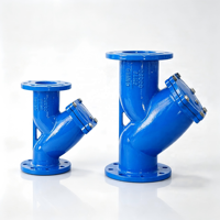 Filtre en Y en fonte ductile Hongen PN16 à brides avec tamis en acier inoxydable SS304 DN50-DN300 pour conduite d'eau