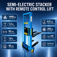 Chariot élévateur électrique monté sur camion de 800 kg, auto-chargeur, transpalette hydraulique portable pour livraison en camionnette et entrepôt