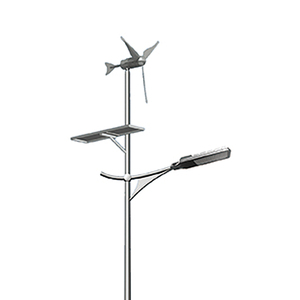 Lampadaire hybride solaire éolien à LED TX, éclairage extérieur solaire 24V 35W avec éolienne, en acier et aluminium - Product Image 2