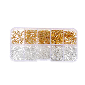 Cadena de extensión con cierre de langosta, chapada en metal, de un solo bucle, para la fabricación de pulseras, 10 compartimentos, accesorios de joyería en oro y plata. - Product Image 4