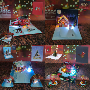 Biglietti d'Auguri Natalizi e di Capodanno 3D Personalizzati con Design per il Nuovo Anno - Product Image 1