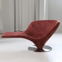 Fauteuil de salon moderne en tissu et mousse, avec structure en acier inoxydable, pour salon, hôtel, appartement, salle à manger, meubles de maison