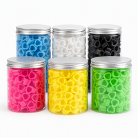 Vente chaude – Gobelets/capsules en silicone colorés et durables pour encre de tatouage, 200 pièces/pot, pour artistes tatoueurs