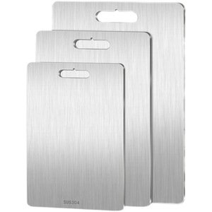 Stainless Steel Cutting Board 304 Rectangle Dishwasher Safe For Kitchen Vegetable Fruit Chopping - Product Image 1