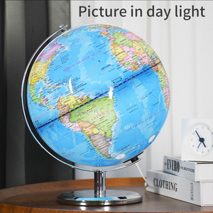Globo Terráqueo de Metal de 25 cm, Globo Terráqueo Giratorio con <span class=keywords><strong>Mapa</strong></span> del Mundo para Niños, Modelo de Globo Terráqueo para Decoración del Hogar y la Oficina - Product Image 2