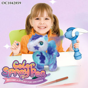 Mini imprimante à jet d'encre couleur électrique stylo jeu garçon jeux de couleur outils et matériaux d'art avec autocollant stylo <span class=keywords><strong>aquarelle</strong></span> <span class=keywords><strong>animaux</strong></span> en peluche - Product Image 2