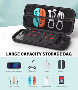 Nuevo Estuche Protector de Viaje Rígido de EVA para <span class=keywords><strong>Nintendo</strong></span> <span class=keywords><strong>Switch</strong></span> 2 OLED con 10 Ranuras para Tarjetas de Juego, Impermeable y Resistente a Golpes - Product Image 3