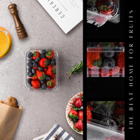 Kotak Kemasan Plastik Clamshell Murah untuk Buah Segar Stroberi dan Blueberry