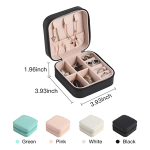 Scatola Portagioie da Viaggio in Pelle PU Personalizzabile con Logo, Organizer per Anelli, Bracciali, Orecchini, Regalo <span class=keywords><strong>di</strong></span> Nozze - Product Image 6