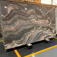 Dalles de marbre brésilien Pierre exotique de luxe pour villa moderne Dalles de quartzite de luxe de route de la soie du Brésil violet