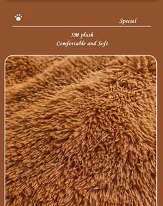 Produk gua hewan peliharaan mewah 2024 untuk hewan peliharaan tidur rumah merah muda nyaman untuk anjing dan kucing besar - Product Image 4