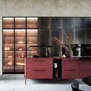 Armoires de rangement multifonctionnelles de ménage de Woond solide de luxe de lumière rouge haut de gamme pour la maison de cuisine - Product Image 4