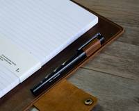 Portefeuille en similicuir texturé de luxe végétalien A4 A5, organiseur d'agenda, carnet de notes, planificateur budgétaire, classeur à 3 ou 6 anneaux dorés