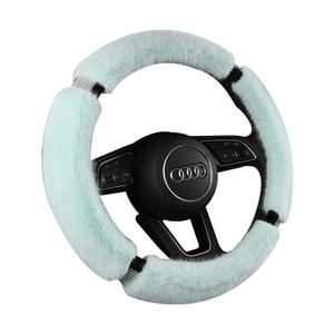 Automne hiver nouvelle version confortable moelleux en cuir en peluche <span class=keywords><strong>couverture</strong></span> de volant pour BMW MG Audi <span class=keywords><strong>Auchan</strong></span> modèles perceuse - Product Image 5