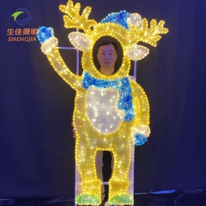 Shengjia Personalizar Florecer Adorno Motivo Decoración Gran Luz Led Proyecto Gigante Cadena de vacaciones Navidad al aire libre - Product Image 6