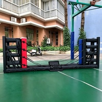 Anneau de boxe pliable au prix d'usine, taille personnalisée 4m 5m 6m, montage rapide, ring de combat MMA mobile avec roues