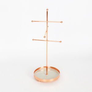 Jinnhome 金色金属珠宝展示架托盘装饰耳环项链架气泡袋 12x12x30cm 环保材质 - Product Image 1