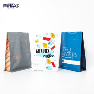 ถั่วสีขาวบรรจุภัณฑ์ถุงกาแฟฟอยล์ถุงด้านล่างแบนที่มีซิปและวาล์ว - Product Image 4