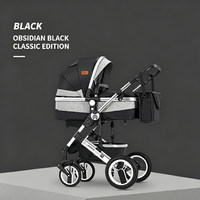 Poussette bébé JXB nouvelle conception avec roues en caoutchouc, coupe-vent, thermique, tout-en-un, avec sac à langer