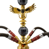 Chicha de haute qualité, design égyptien, en métal plaqué or