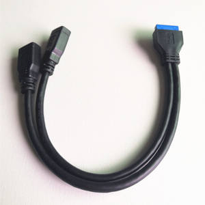Connettore scheda madre 20 Pin blu PVC ad alta velocità per <span class=keywords><strong>2</strong></span> x USB3.0 doppio cavo dati USB3.0 - Product Image 6