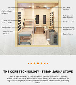 Smartmak Nuovissima Sauna Combinata: Sauna a Infrarossi e Sauna a Vapore - Product Image 4