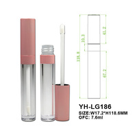 Nouveau design tube de brillant à lèvres mince couvercle rond bouteille carrée emballage de brillant à lèvres personnalisé conteneur de brillant à lèvres vide personnalisé