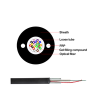 Kabel Serat Optik Luar Ruangan GYFXTY Uni-tube Non-metalik Non-armored untuk Pemasangan Udara