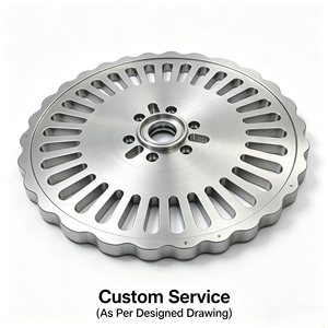 Plaque d'indexation circulaire en alliage d'aluminium 6061 6063, usinée CNC, anodisée brossée, multi-trous, pour fixation de bords de pièces - Product Image 1