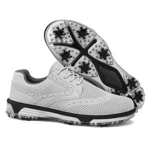 <span class=keywords><strong>Chaussures</strong></span> <span class=keywords><strong>de</strong></span> <span class=keywords><strong>Golf</strong></span> Professionnelles Personnalisées OEM pour Hommes, Nouvelles <span class=keywords><strong>Chaussures</strong></span> à Crampons d'Extérieur Imperméables avec Doublure en Mesh pour Toutes Saisons - Product Image 3