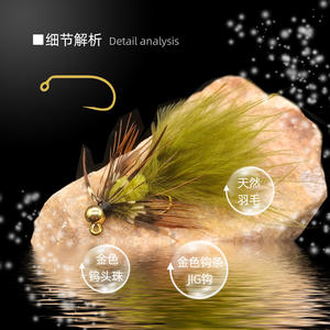 <span class=keywords><strong>FUN</strong></span> 578 Leurre de pêche à la mouche en acier inoxydable avec perles, type Woolly Bugger, pour appât vivant, lot de 10 avec hameçons - Product Image 4