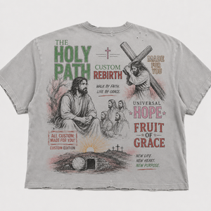 Camiseta OEM Boxy de Algodón Pesado 300GSM con Lavado Ácido, Oversize, Corta, con Pedrería, Estilo Urbano, Gráfica, para Hombre - Product Image 2