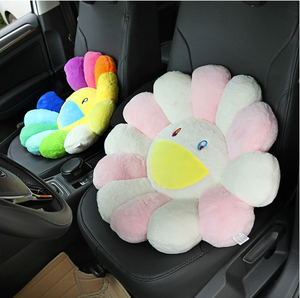 Oreiller en <span class=keywords><strong>peluche</strong></span> en forme de tournesol souriant coloré de style Takashi Murakami pour le bureau, le canapé, améliorant la décoration du bureau - Product Image 3