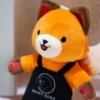 Pendentif en peluche renard personnalisé OEM ODM, porte-clés en peluche mignon avec logo, jouet promotionnel