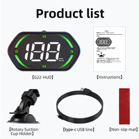Compteur de vitesse GPS numérique universel de grande taille G22 vert nouvel affichage tête haute HUD pour voitures camions automobiles hybrides électriques