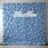 CB-348 Nouveaux produits colorés fleur bleue artificielle panneaux muraux fleur artificielle mur fleur mariage