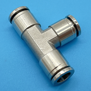 Raccordo Pneumatico a T <span class=keywords><strong>in</strong></span> Acciaio Inox, Connessione Rapida a 3 Vie per Tubi dell'Aria Compressa - Product Image 6