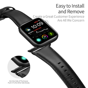 Correa de reloj de cuero genuino compatible con Samsung, Huawei, Honor, Xiaomi, estilo ejecutivo de lujo ligero, con hebilla, correa de cuero para hombre - Product Image 3