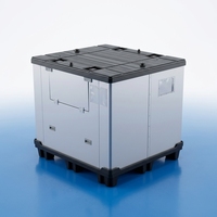 Caisse de palette en plastique pliable réutilisable 1200*1000*1050mm en PP recyclable pour la logistique industrielle