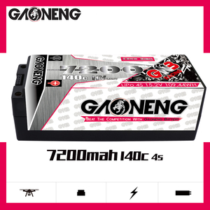 Batería LiPo GNB para GNB72004S140iHV 7200MAH 4S1P HV 15.2V 140C RC, para coches y barcos de carreras RC a escala 1/10 1/8, con carcasa rígida y cable de 5mm integrado - Product Image 3