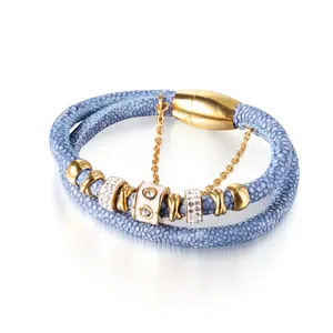 Coton Corde D&#39;ancrage Marin Noeud Personnalisé À La Main En Acier Inoxydable Style Nautique Bracelet bracelet en cuir véritable